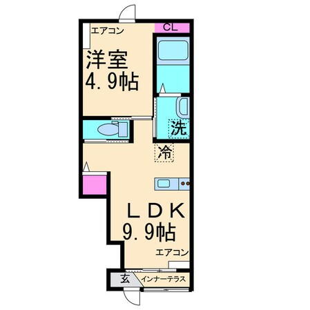 高尾崎NEW TOWN La・Terre Hの物件間取画像